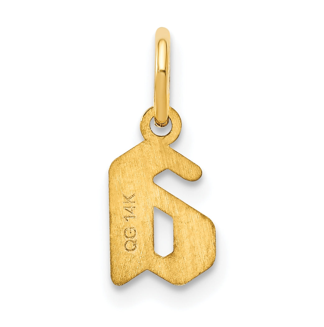 14K Yellow Gold Lower case Letter A Initial Pendant