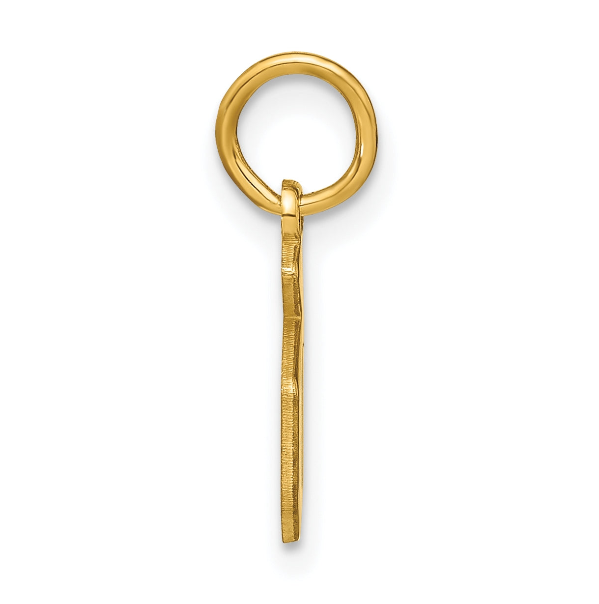 14K Yellow Gold Lower case Letter D Initial Pendant
