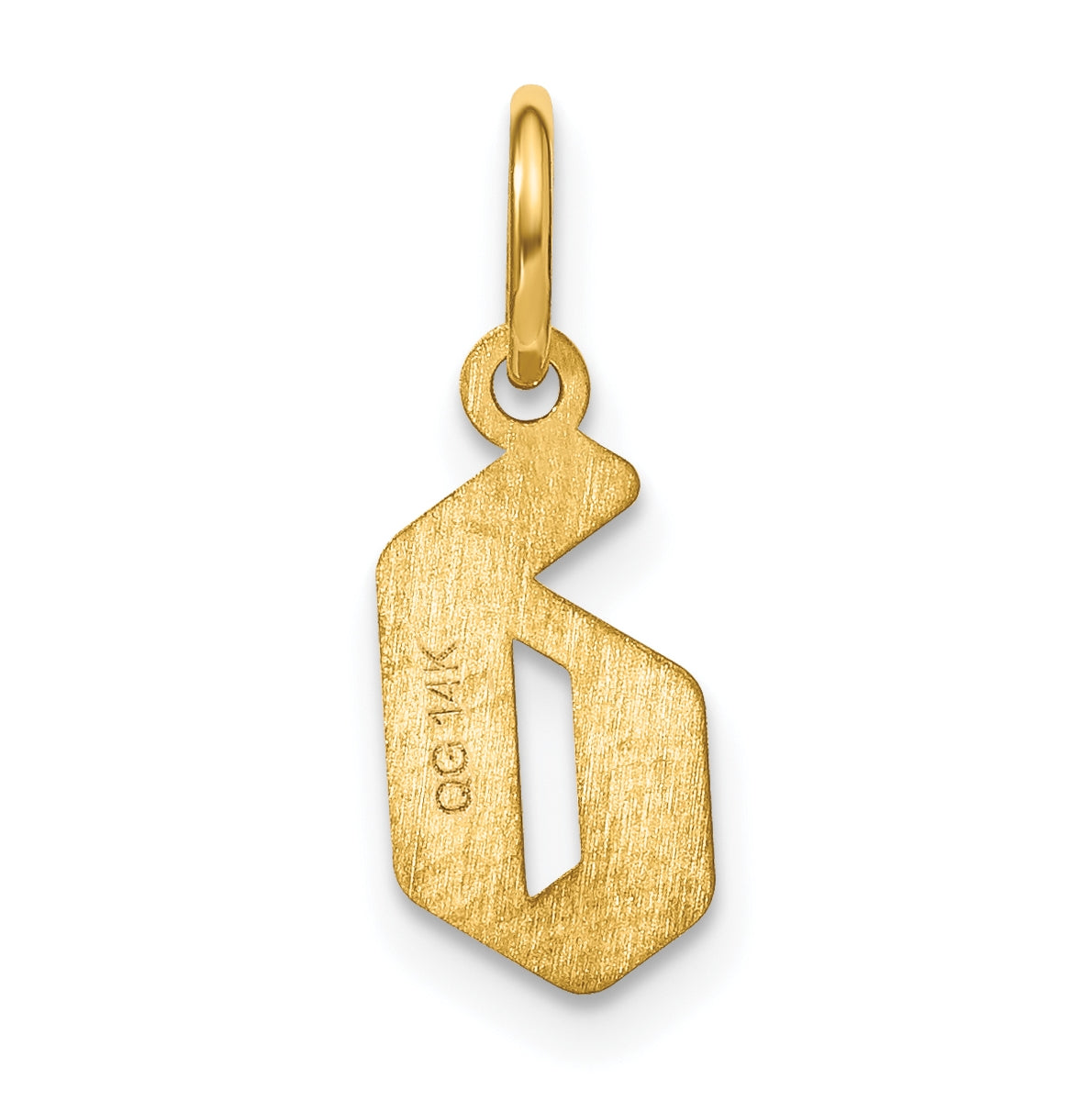 14K Yellow Gold Lower case Letter D Initial Pendant