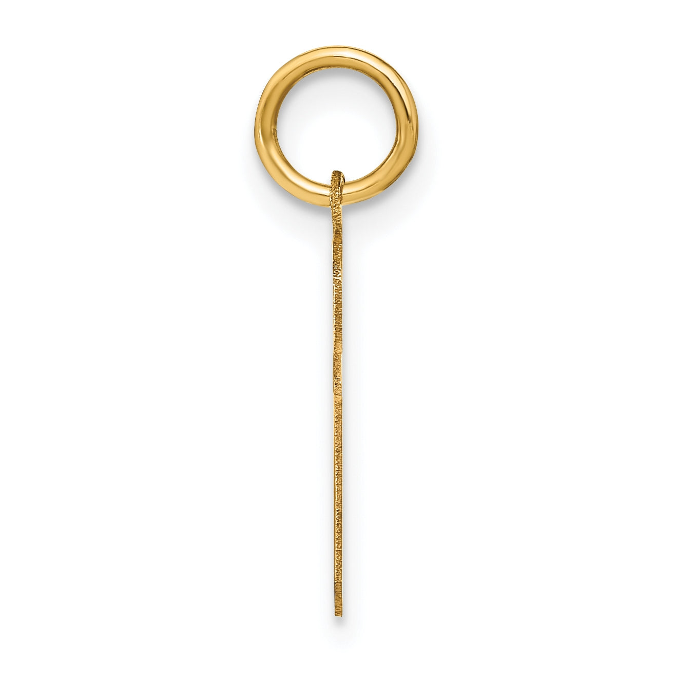 14K Yellow Gold Lowercase Letter F Initial Pendant