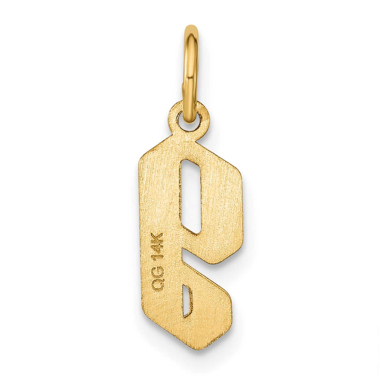 14K Yellow Gold Lowercase Letter G Initial Pendant