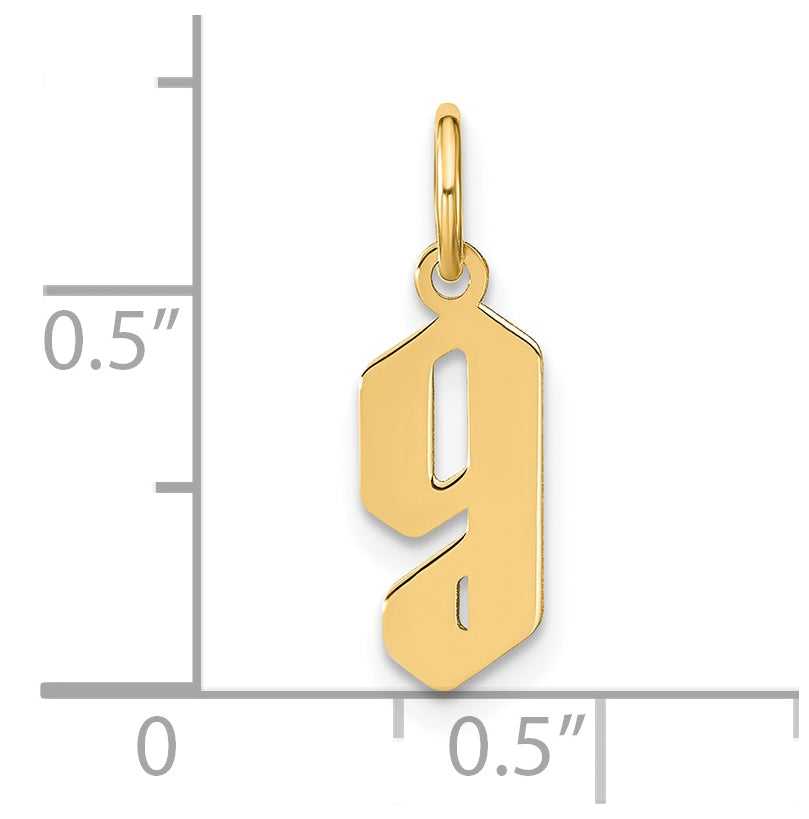 14K Yellow Gold Lowercase Letter G Initial Pendant