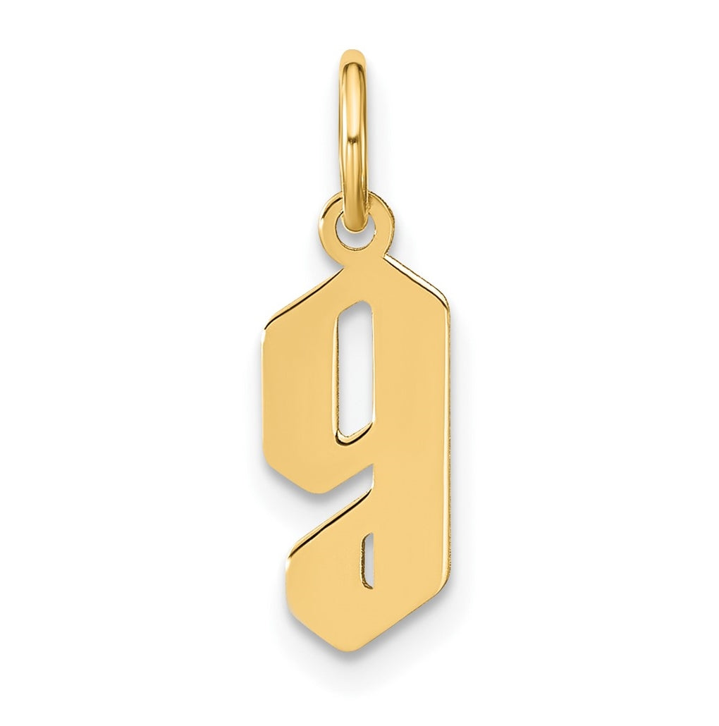 14K Yellow Gold Lowercase Letter G Initial Pendant