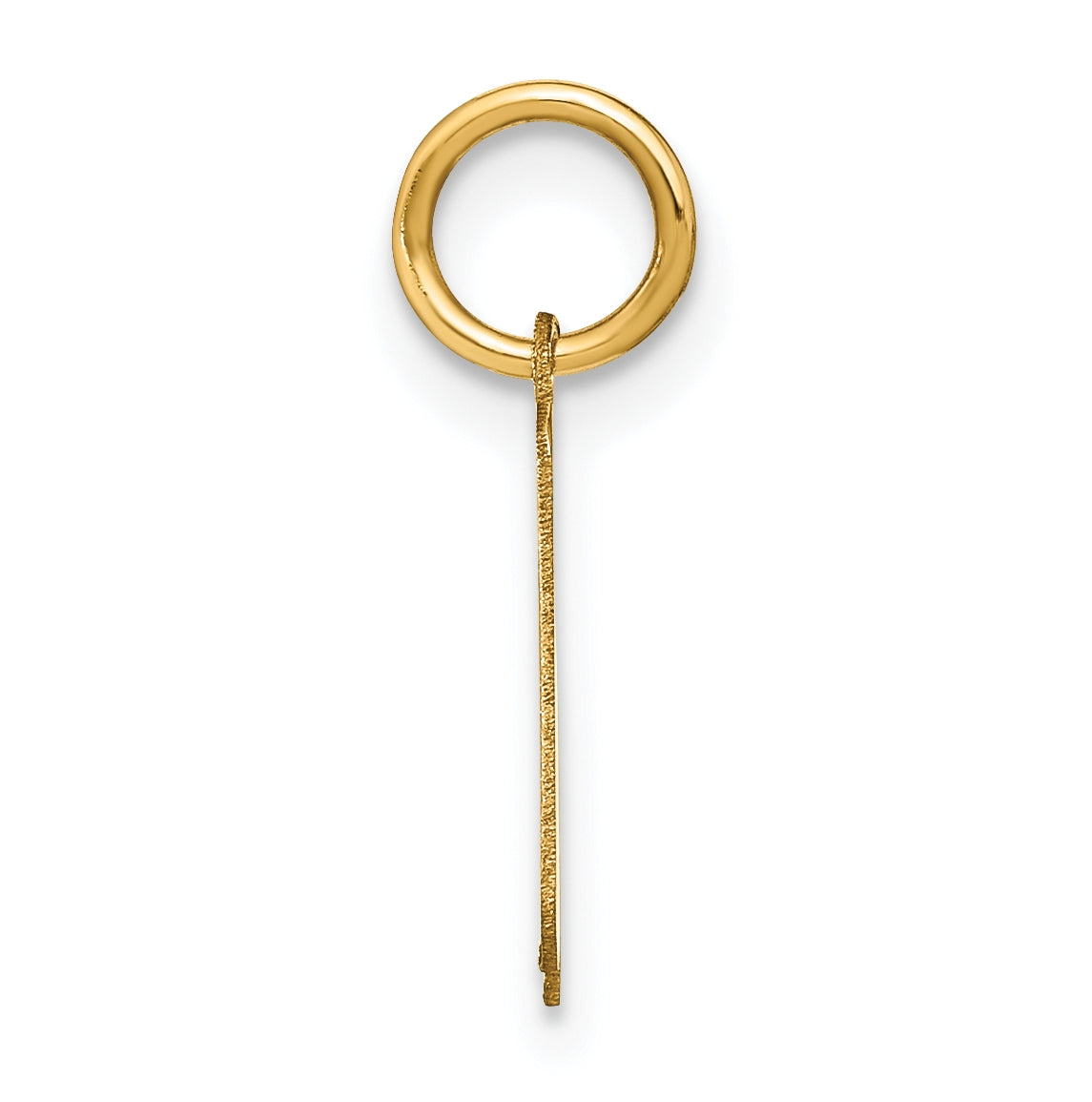 14K Yellow Gold Lowercase Letter H Initial Pendant