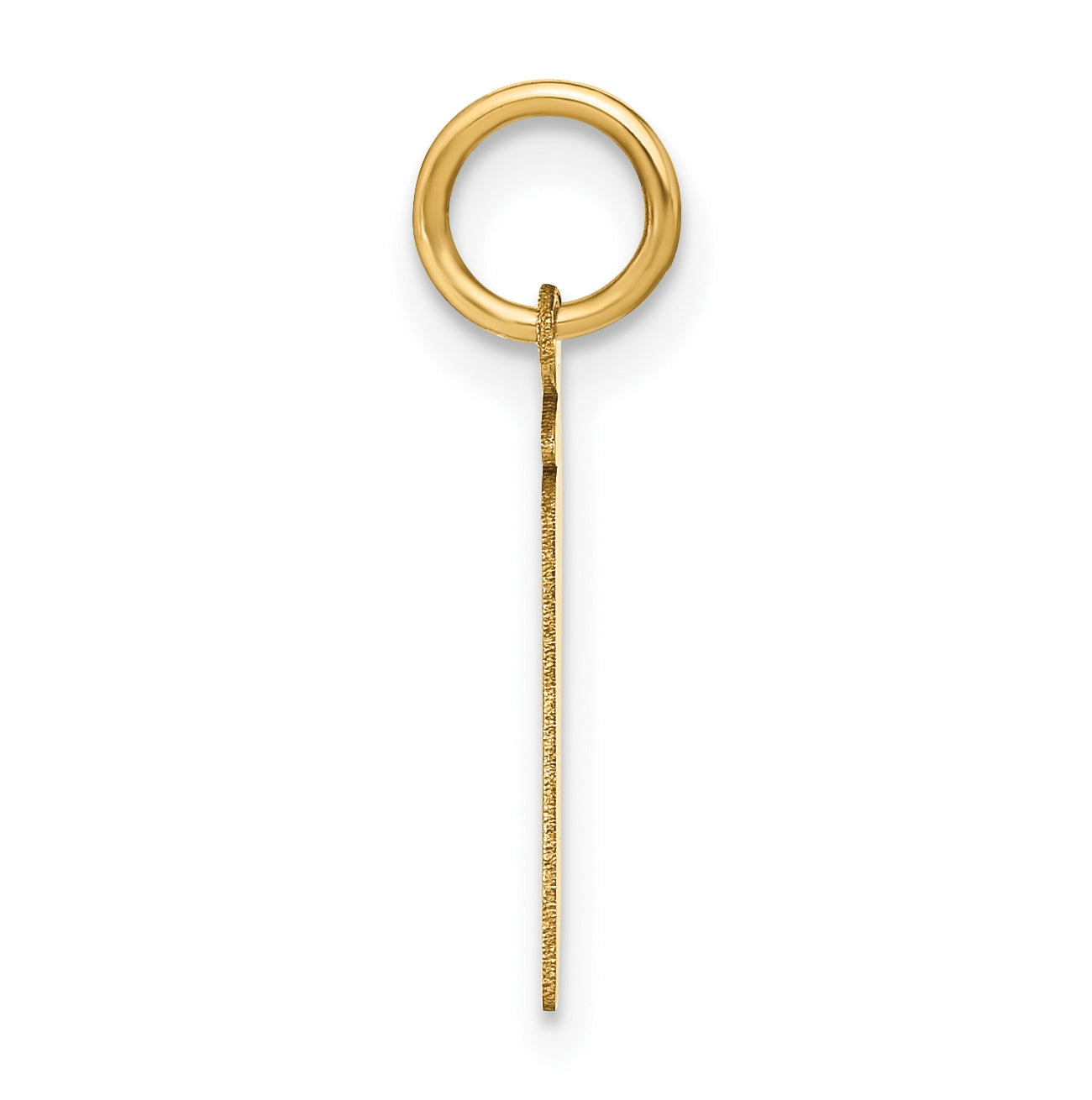 14K Yellow Gold Lowercase Letter J Initial Pendant