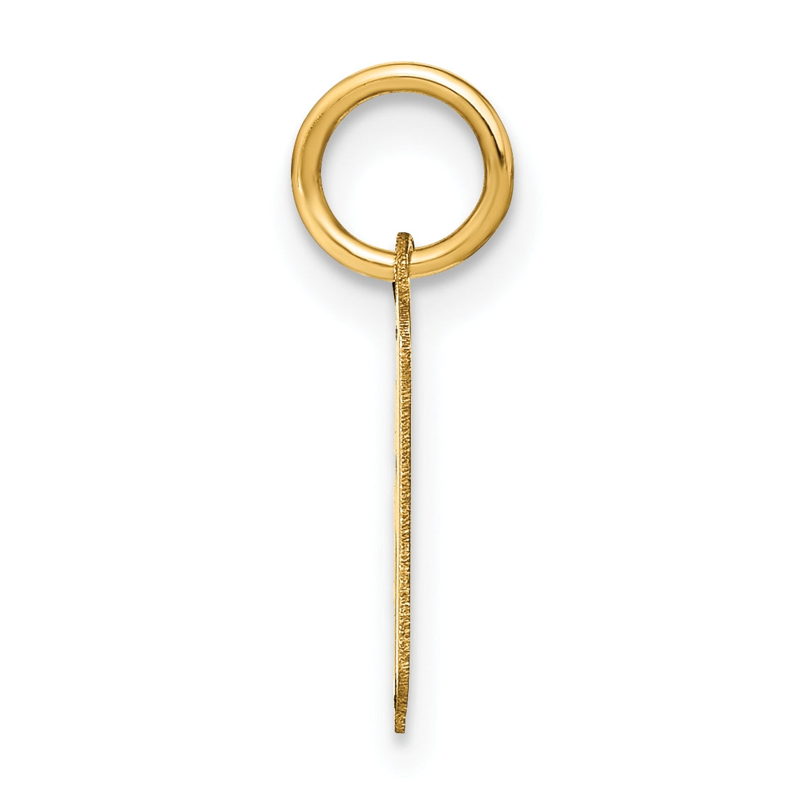 14K Yellow Gold Lowercase Letter K Initial Pendant