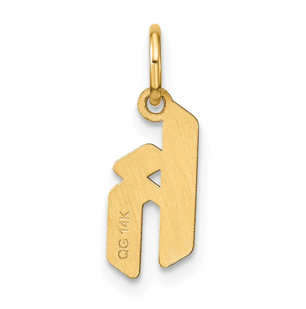14K Yellow Gold Lowercase Letter K Initial Pendant