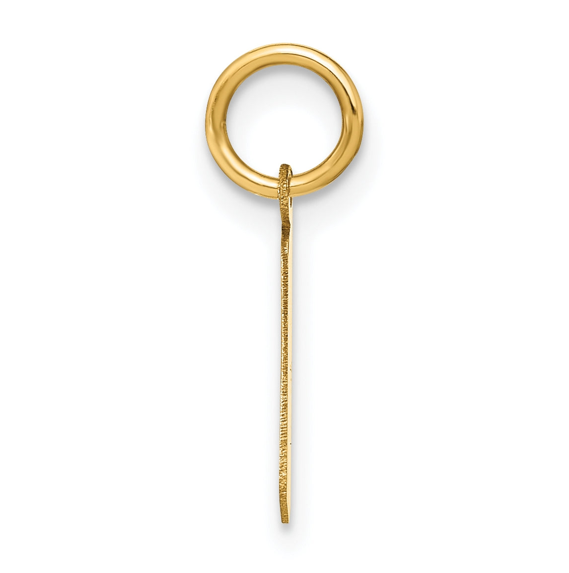 14K Yellow Gold Lowercase Letter L Initial Pendant