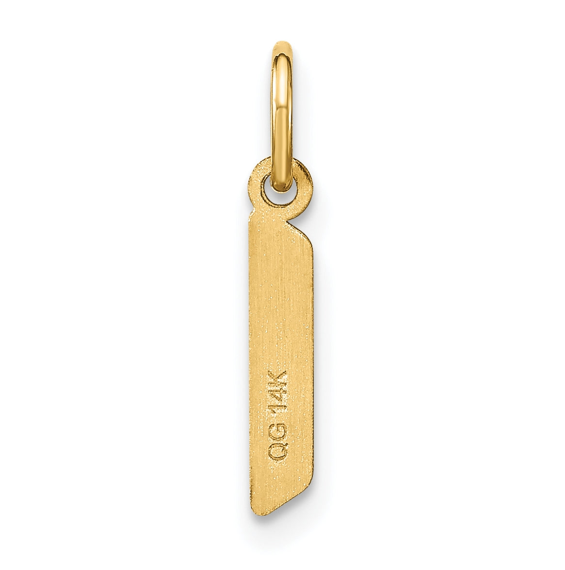 14K Yellow Gold Lowercase Letter L Initial Pendant