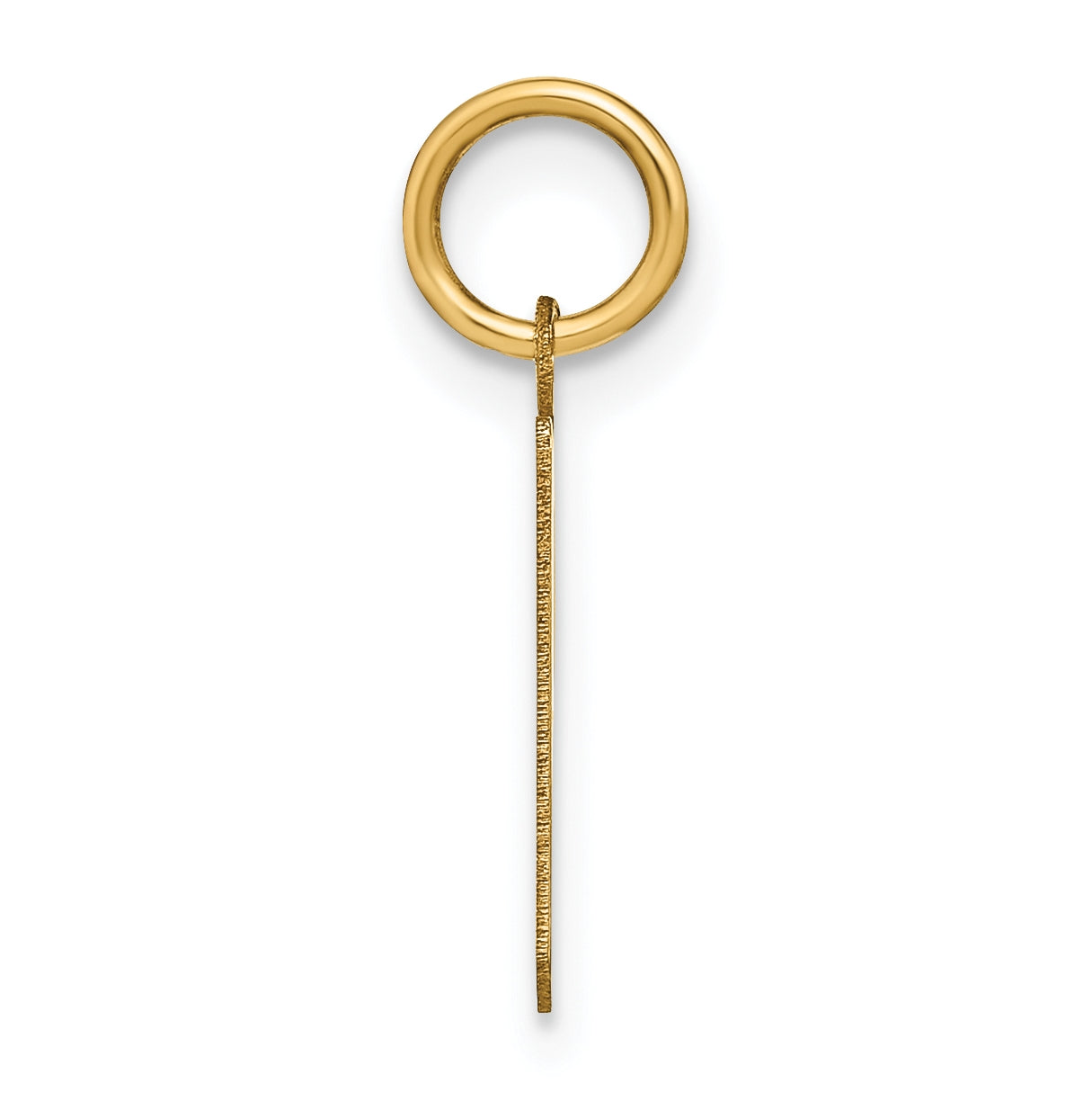 14K Yellow Gold Lowercase Letter P Initial Pendant