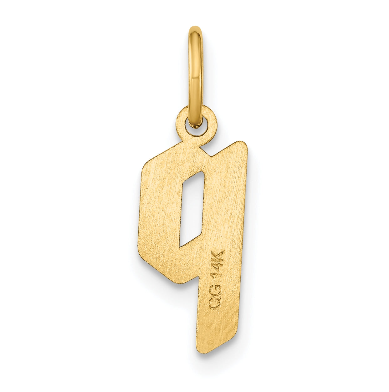 14K Yellow Gold Lowercase Letter P Initial Pendant