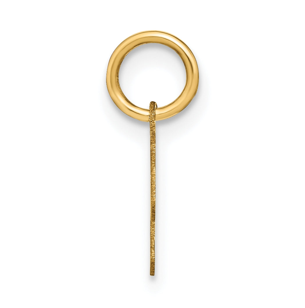14K Yellow Gold Lowercase Letter S Initial Pendant