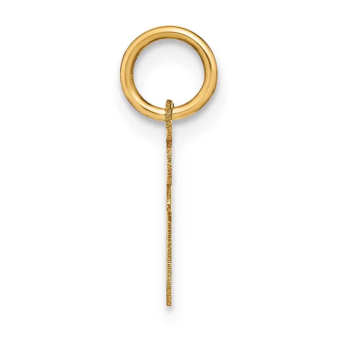 14K Yellow Gold Lowercase Letter T Initial Pendant