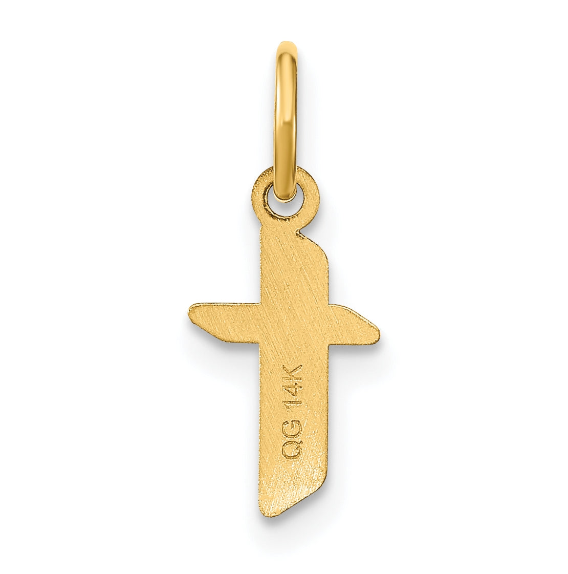 14K Yellow Gold Lowercase Letter T Initial Pendant