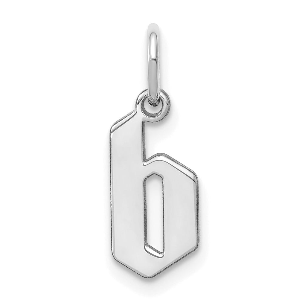 Sterling Silver Rhodium plated Lower case Letter B Initial Pendant