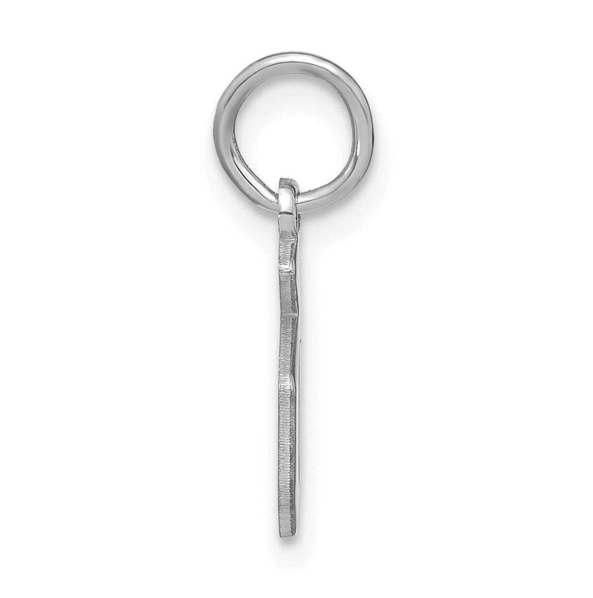 Sterling Silver Rhodium plated Lower case Letter D Initial Pendant