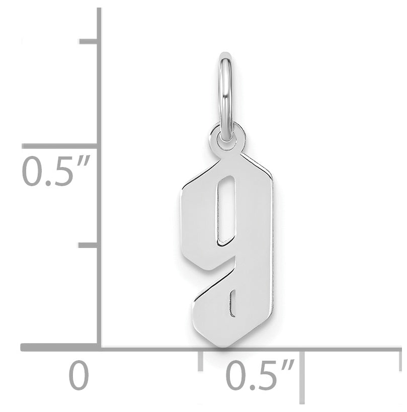 Sterling Silver Rhodium plated Lower case Letter G Initial Pendant