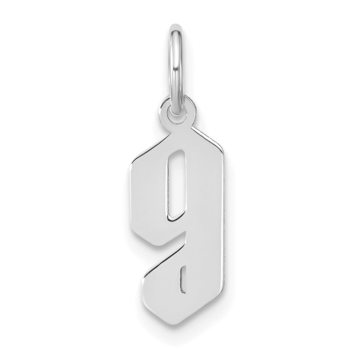 Sterling Silver Rhodium plated Lower case Letter G Initial Pendant