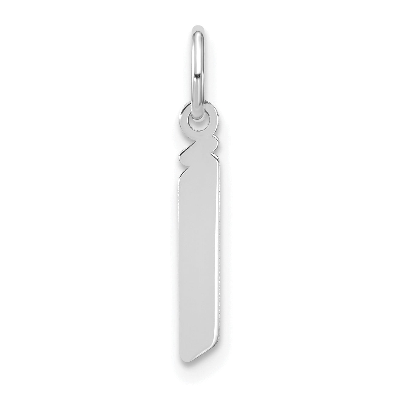 Sterling Silver Rhodium plated Lower case Letter J Initial Pendant