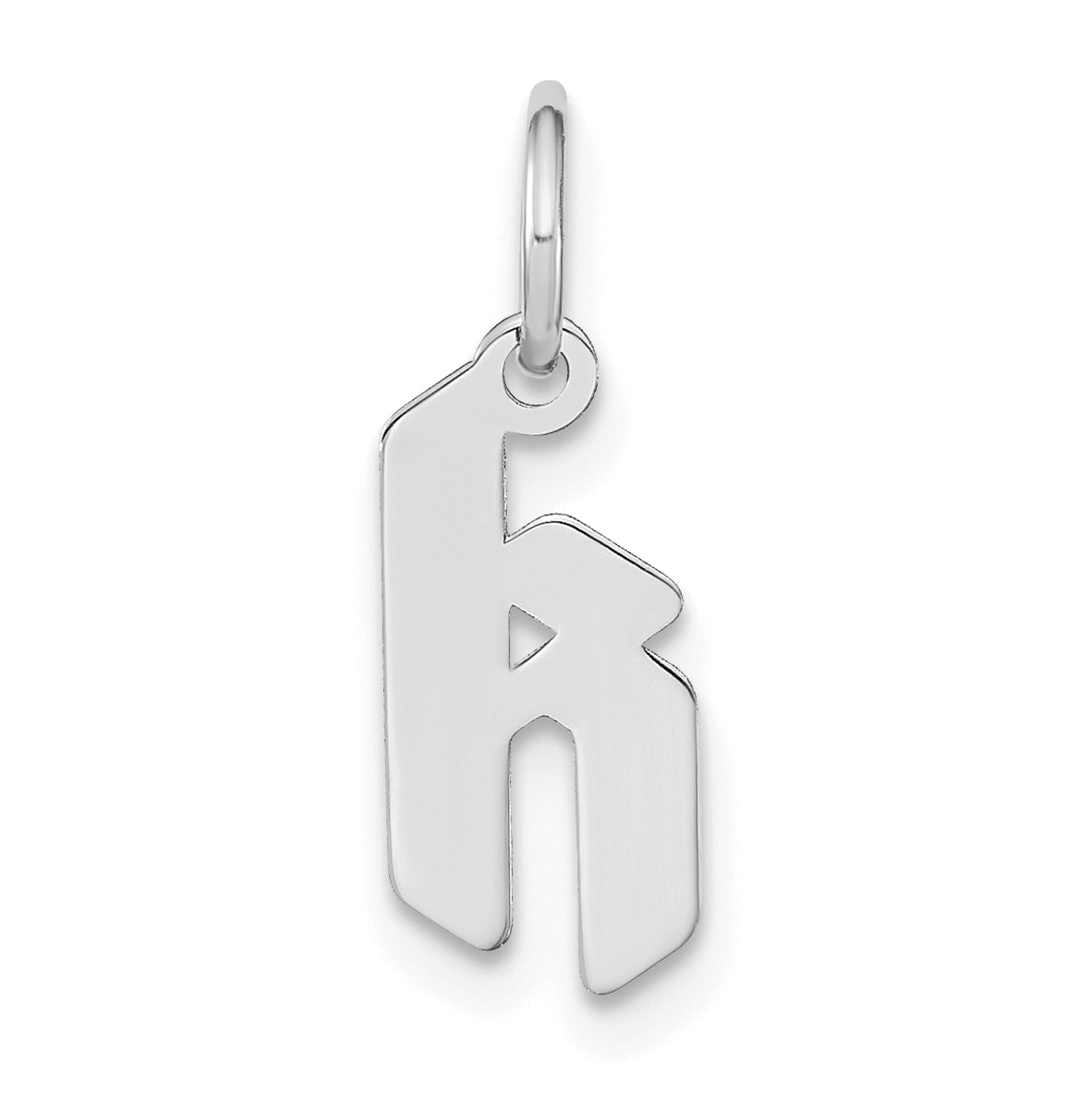 Sterling Silver Rhodium plated Lower case Letter K Initial Pendant
