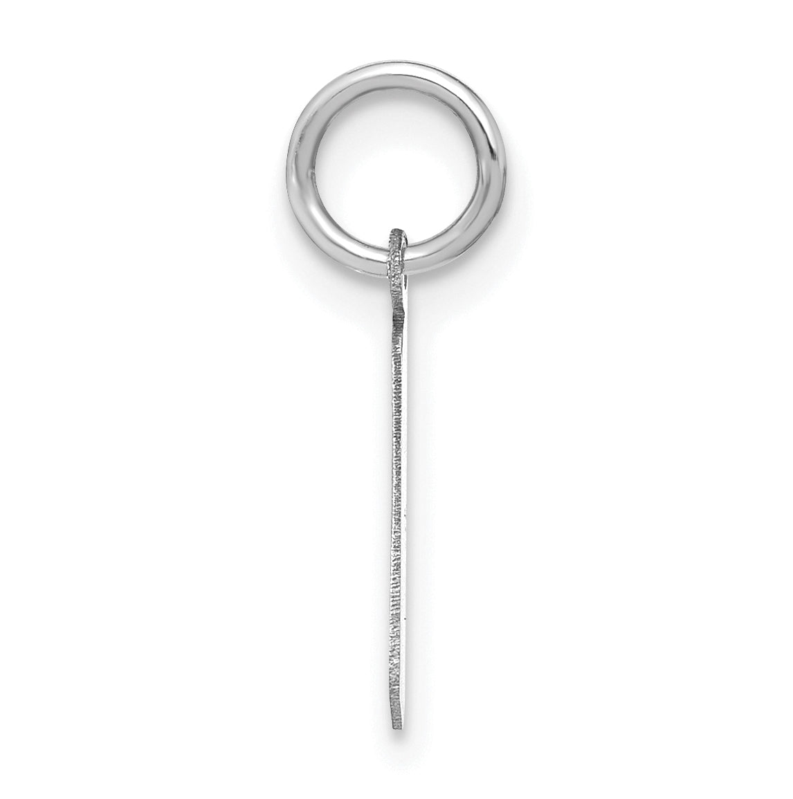 Sterling Silver Rhodium plated Lower case Letter L Initial Pendant