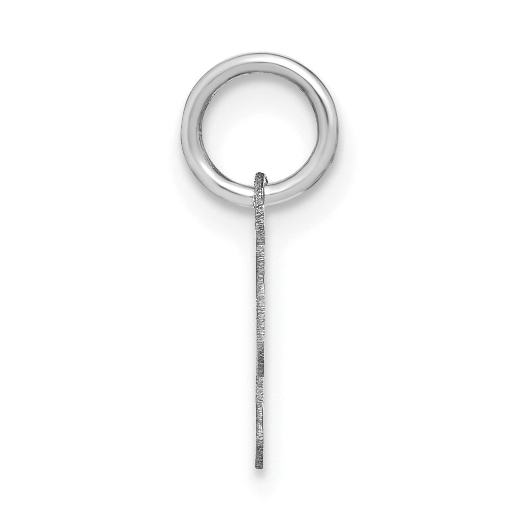 Sterling Silver Rhodium plated Lower case Letter S Initial Pendant