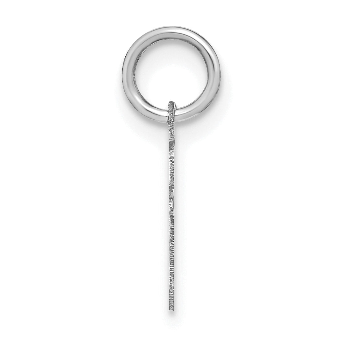 Sterling Silver Rhodium plated Lower case Letter T Initial Pendant