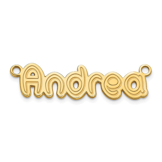 10k Polished Yellow Gold Shadow Font Name Plate
