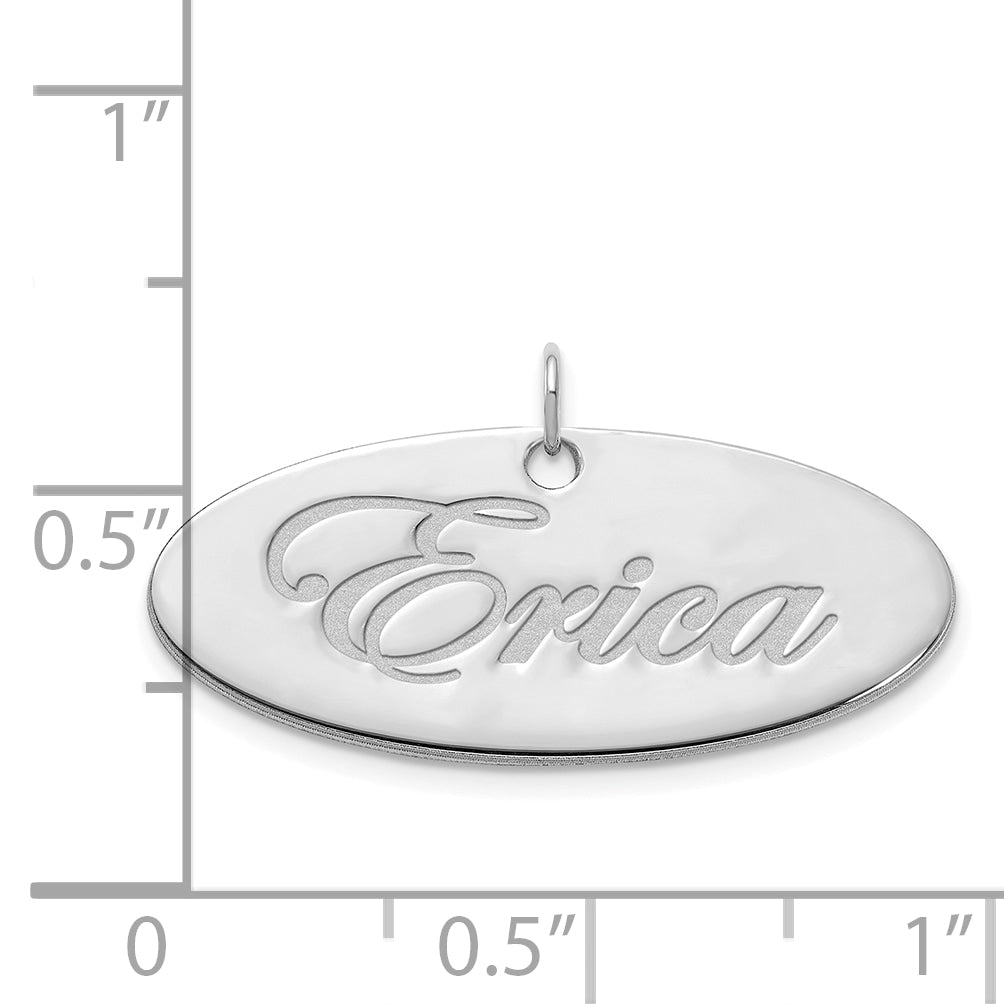 Sterling Silver Polished Oval Name Plate