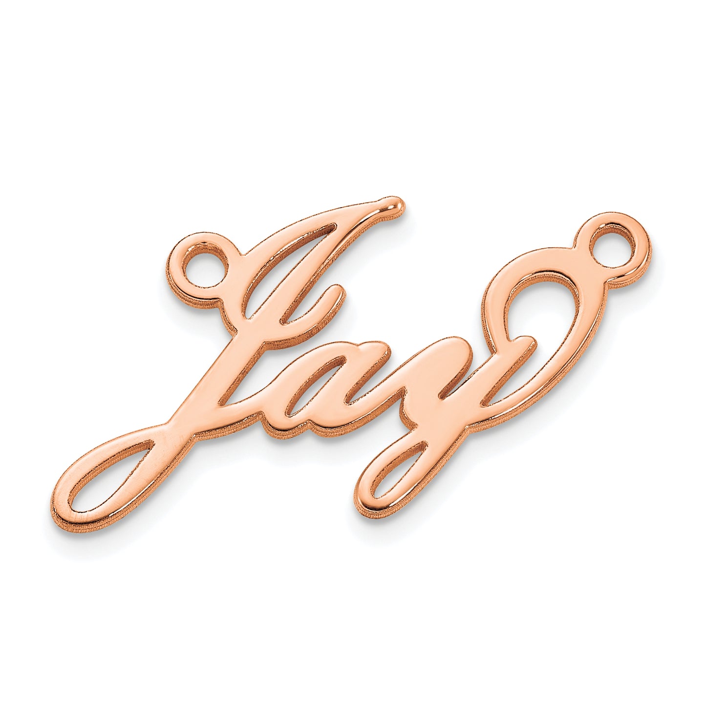 14k Polished Rose Gold Embassy BT Font Name Plate