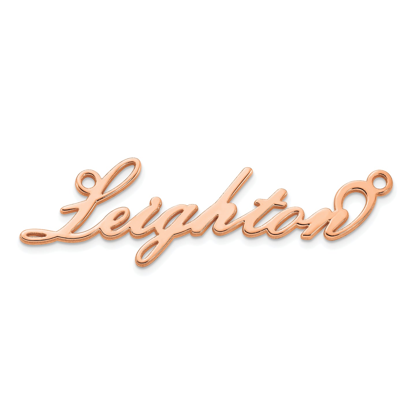 14k Polished Rose Gold Embassy BT Font Name Plate