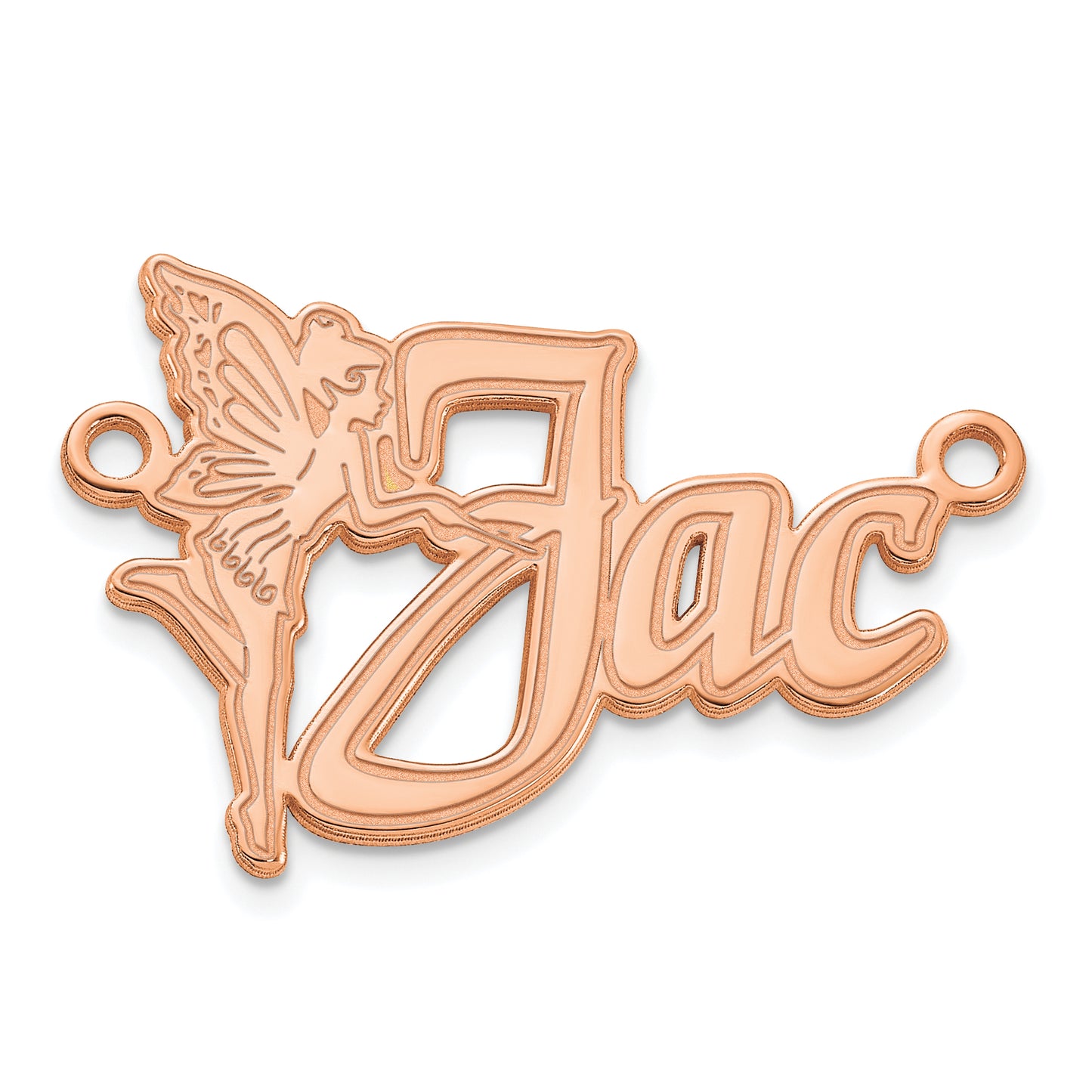 14k Polished Rose Gold Fairy Name Plate