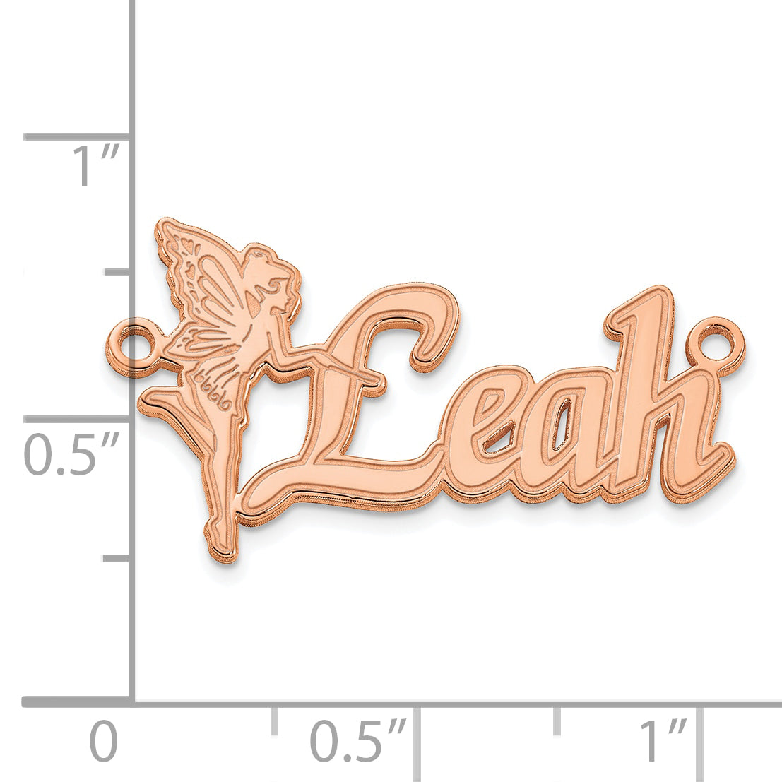 14k Polished Rose Gold Fairy Name Plate