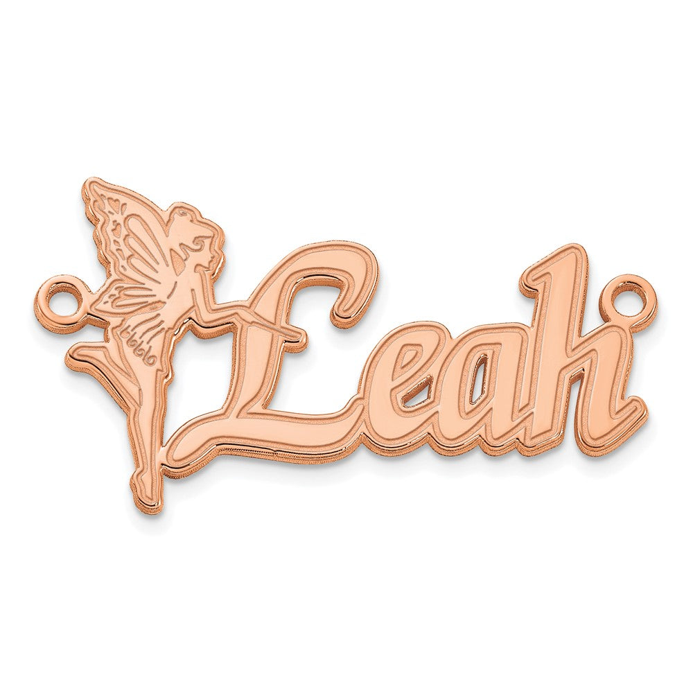 14k Polished Rose Gold Fairy Name Plate