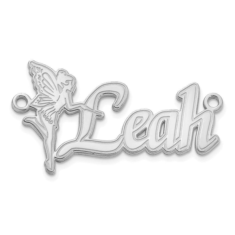 Sterling Silver Polished Fairy Name Plate