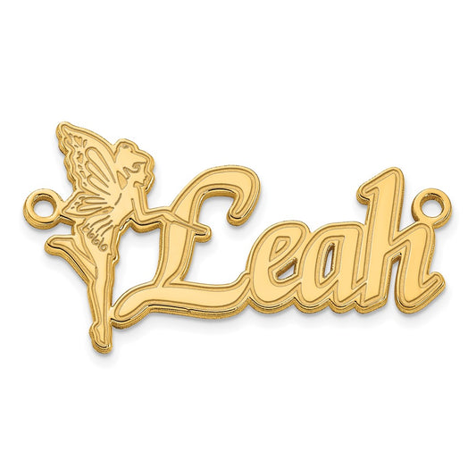 10k Polished Yellow Gold Fairy Name Plate