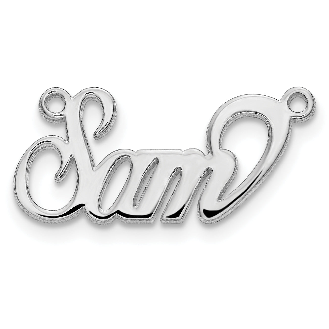 Sterling Silver Gold plated Polished Name Plate