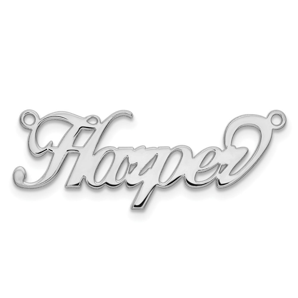 Sterling Silver Gold plated Polished Name Plate