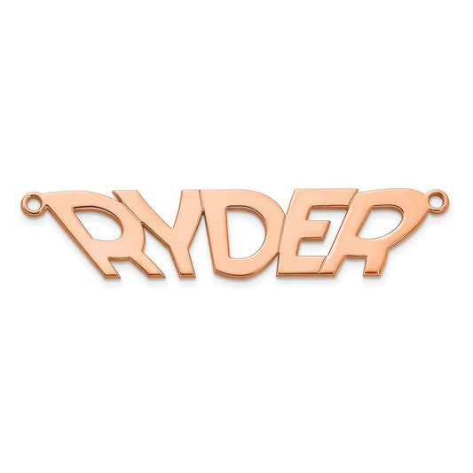 14k Polished Rose Gold VinnieBoombah Font Name Plate