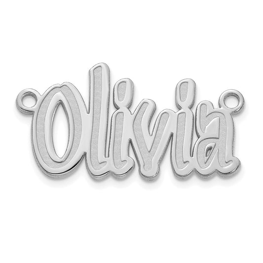 14k Polished White Gold SudegnakNo2 Font Name Plate
