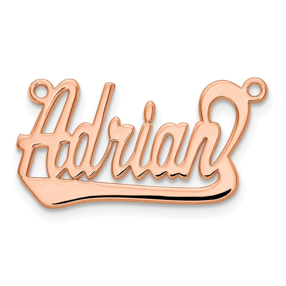 14K Rose Gold Polished Name Plate