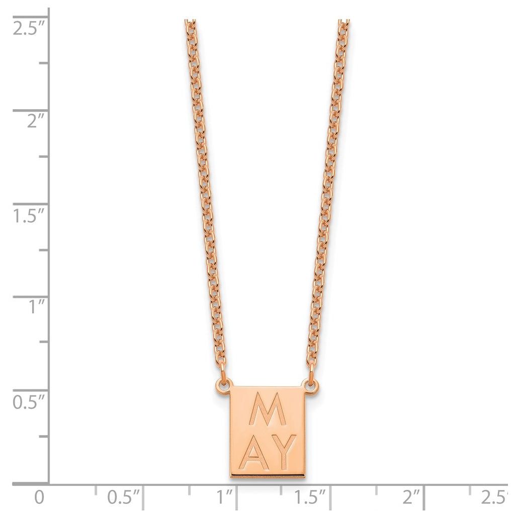 Sterling Silver Or Gold Plated Vertical Letter Polished Bar Charm