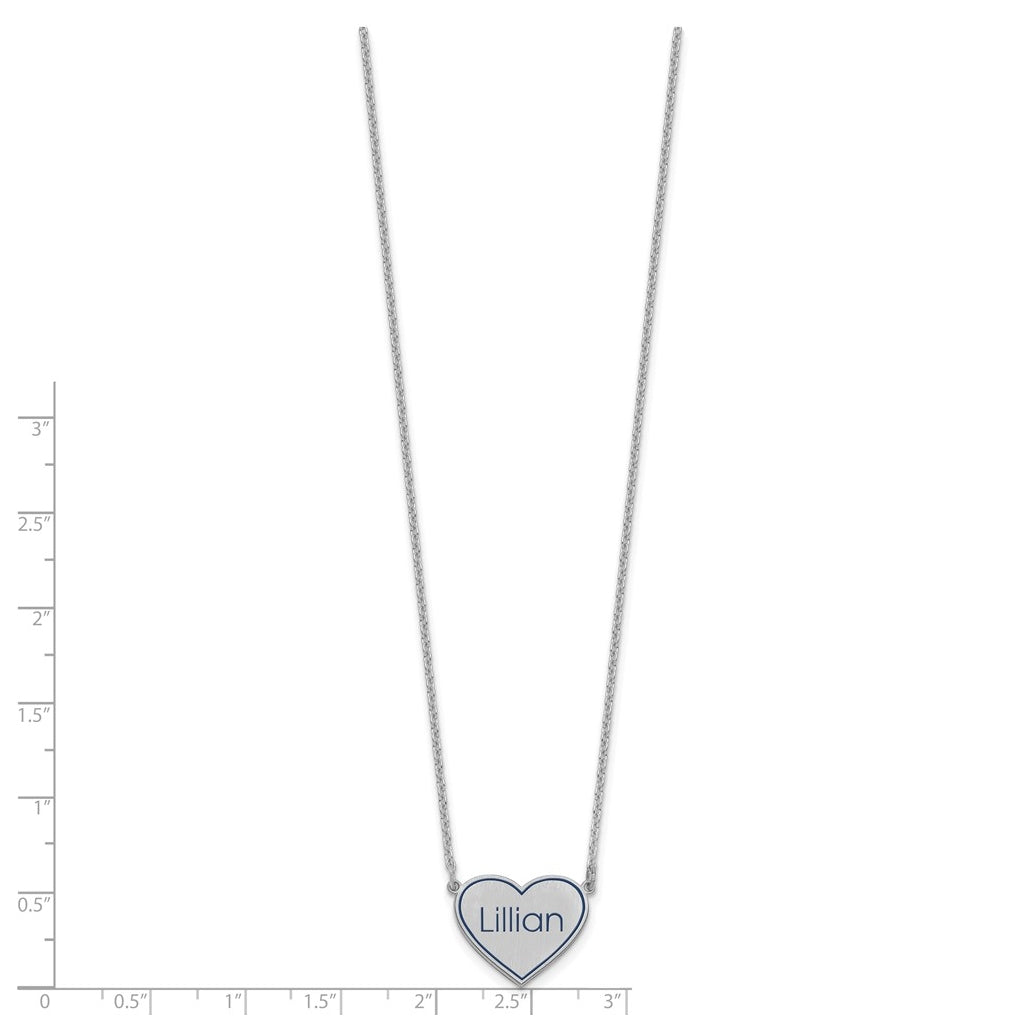 14K Yellow Or White Or Rose Gold Or Sterling Silver Brushed Station Epoxy Necklace