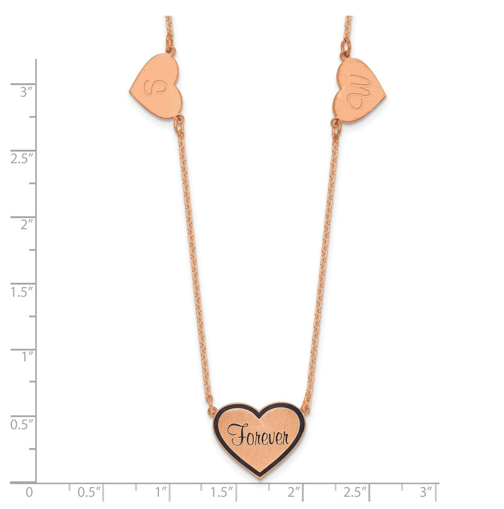 14K Yellow Or White Or Rose Gold Or Sterling Silver Brushed Station Epoxy Necklace