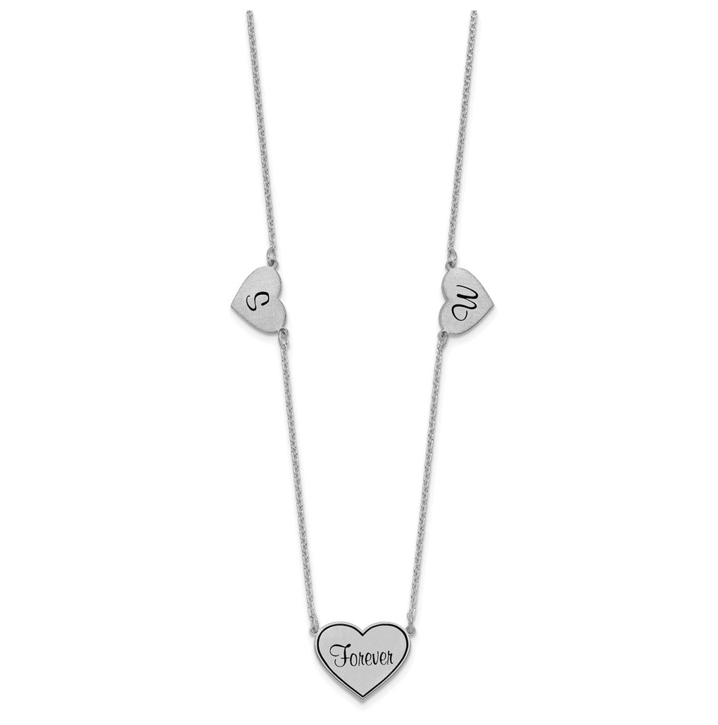 14K Yellow Or White Or Rose Gold Or Sterling Silver Brushed Station Epoxy Necklace