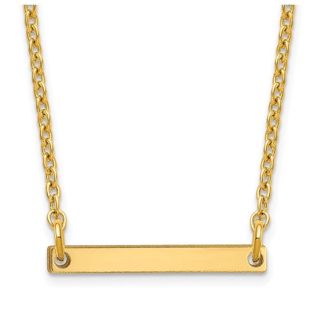 14K Yellow Or White Or Rose Gold Or Sterling Silver Gold Plated Or Rose Plated Polished Small Sideways Letter Necklace