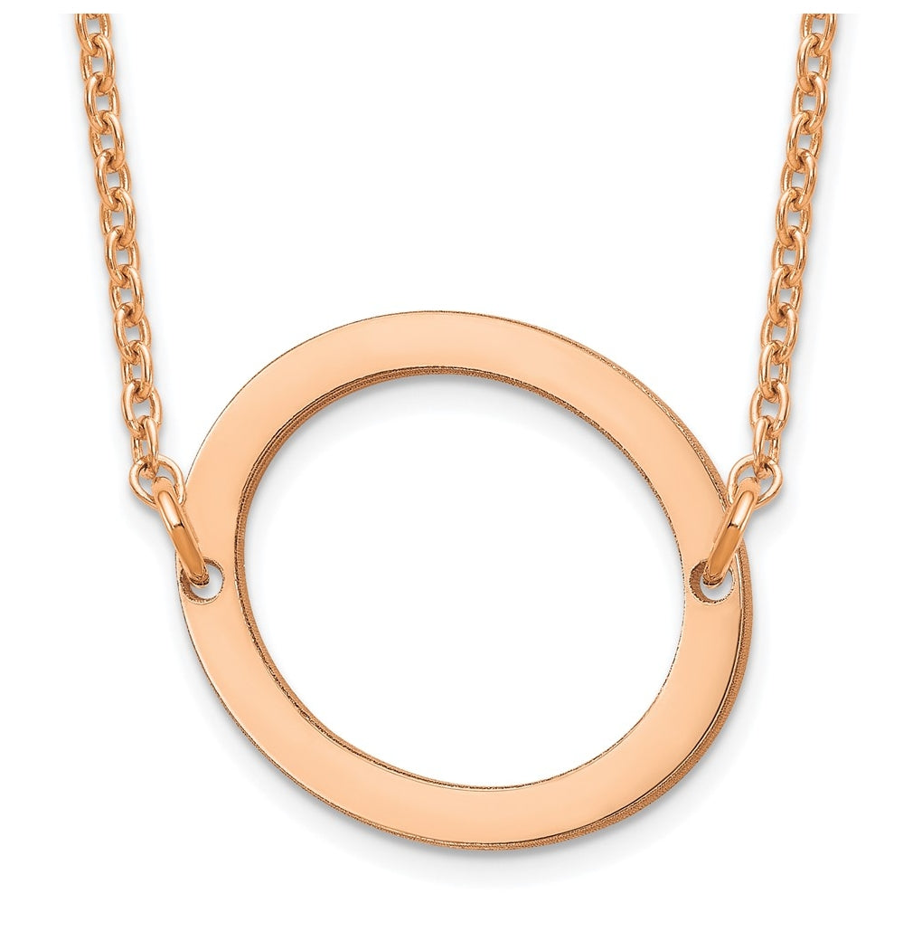 14K Yellow Or White Or Rose Gold Or Sterling Silver Gold Plated Or Rose Plated Polished Small Sideways Letter Necklace