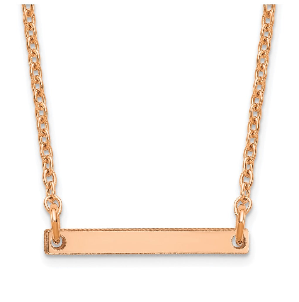 14K Yellow Or White Or Rose Gold Or Sterling Silver Gold Plated Or Rose Plated Polished Small Sideways Letter Necklace