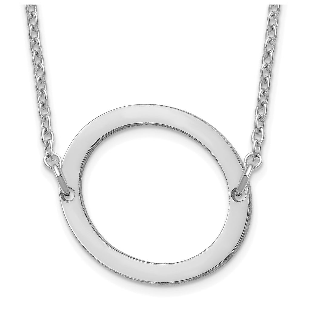 14K Yellow Or White Or Rose Gold Or Sterling Silver Gold Plated Or Rose Plated Polished Small Sideways Letter Necklace