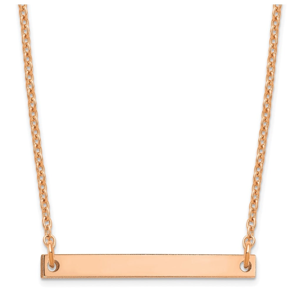 14K Yellow Or White Or Rose Gold Or Sterling Silver Or Rose Gold Plated Polished Large Sideways Letter Necklace